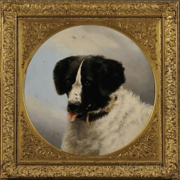 Portrait Of A Dog, After Edwin Henry Landseer (british, 1802-1873) Oil Painting by Anne Cathrow