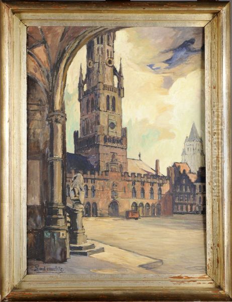 Le Beffroi De Bruges Oil Painting by Paul Cauchie