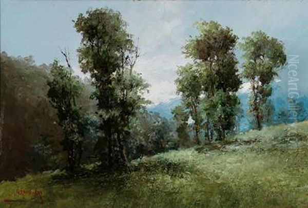 Nebbio E Sole Montagne Oil Painting by Giuseppe Cavalleri