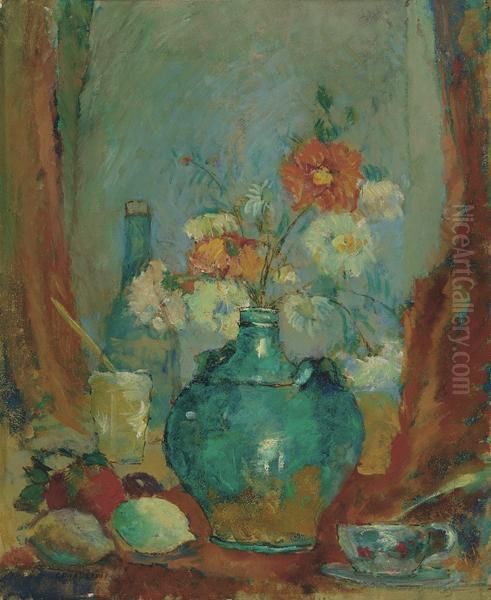 Fiori Oil Painting by Attilio Cavallini