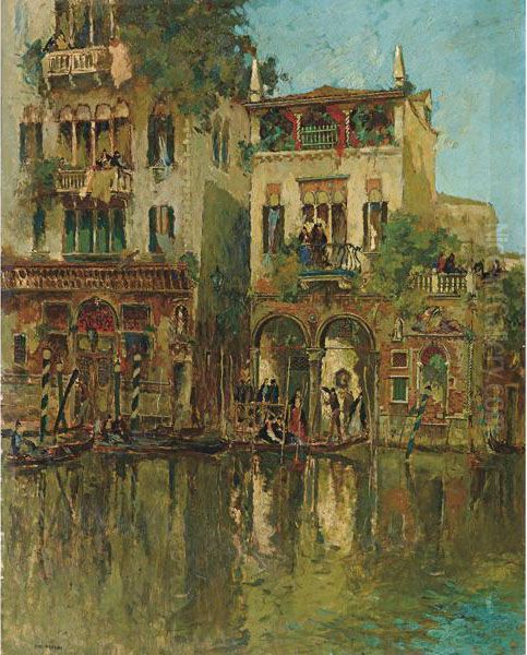 Venezia Oil Painting by Attilio Cavallini