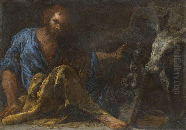 Saint Luke Oil Painting by Bernardo Cavallino