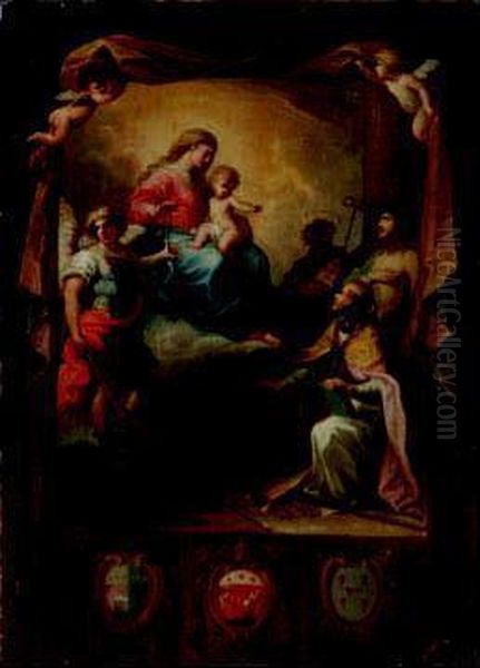 Madonna Con Il Bambino E Santi Oil Painting by Antonio Cavallucci