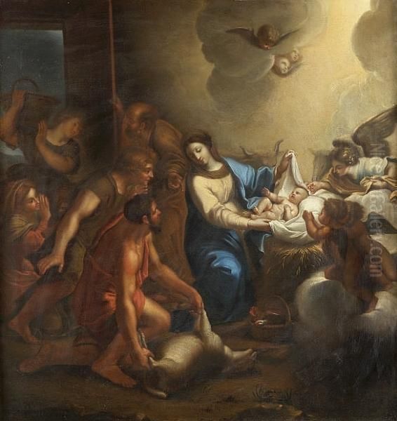 The Adoration Of The Shepherds Oil Painting by Antonio Cavallucci