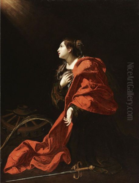 Saint Catherine Oil Painting by Bartolomeo Cavarrozzi