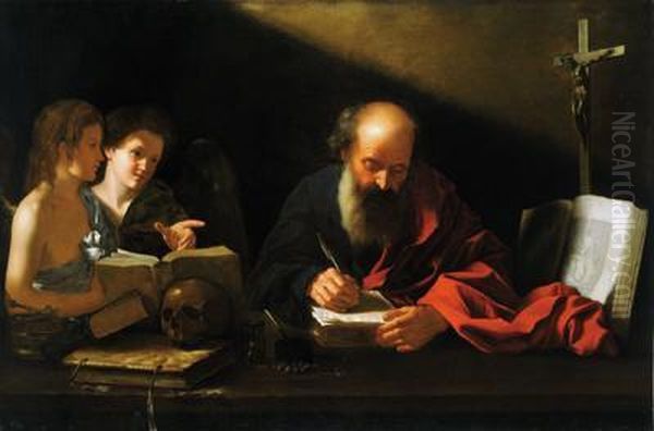 La Lezione Di San Matteo Oil Painting by Bartolomeo Cavarrozzi