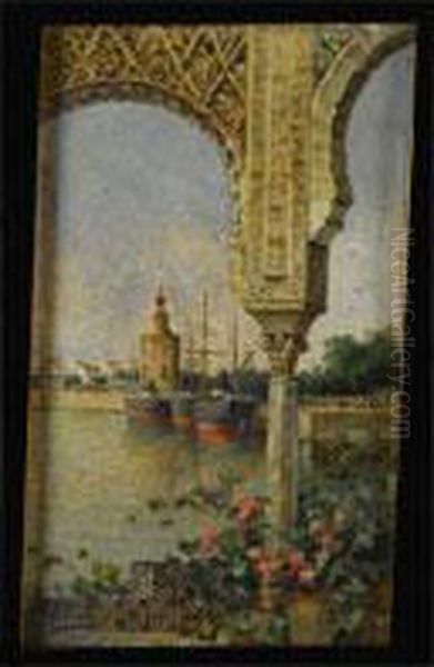 Par De Vistas De Sevilla Oil Painting by Antonio Cavaye