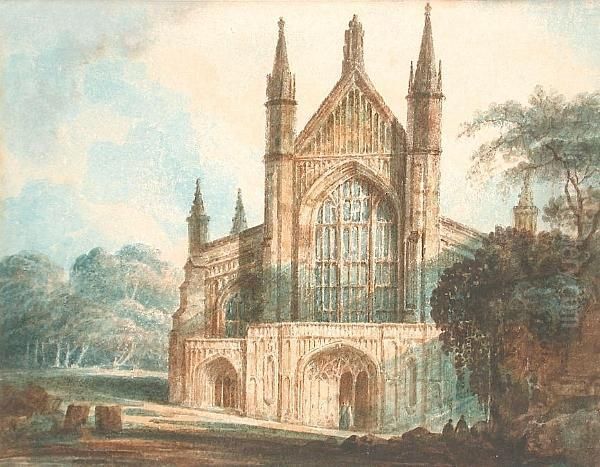 Winchester Cathedral Oil Painting by James Cave