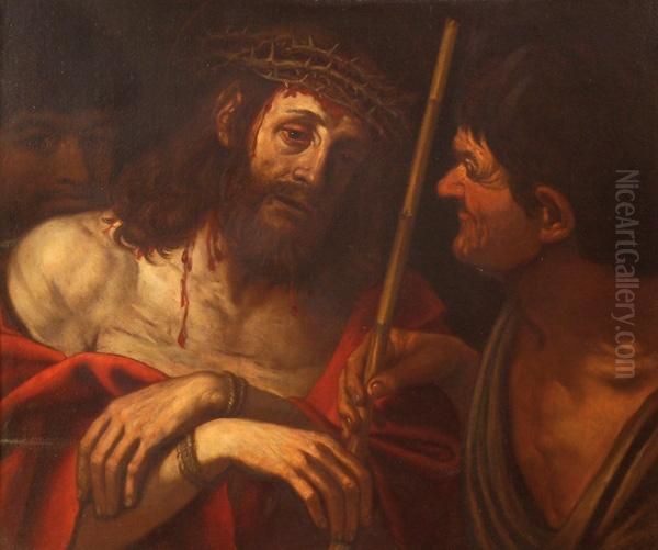 Ecce Homo Oil Painting by Giacomo Cavedone