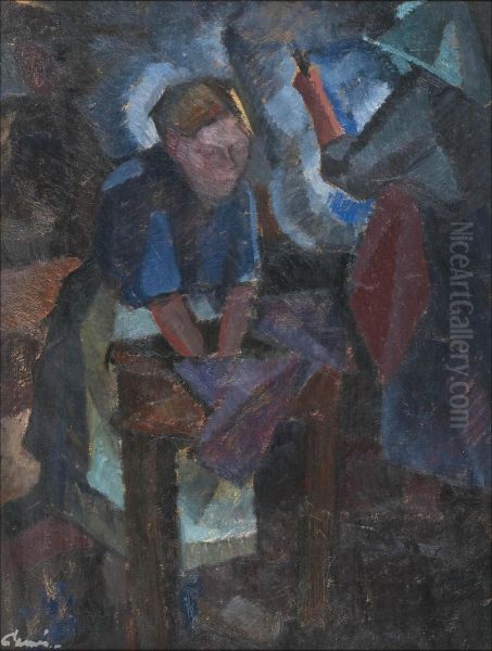 Pyykkari Oil Painting by Alvar Cawen