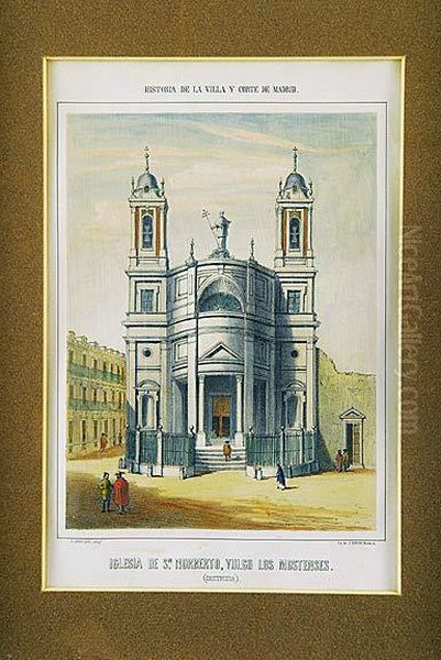 Iglesia De San Norberto, Vulgo Los Mostenses (destruida) Oil Painting by Jose Cebrian Garcia