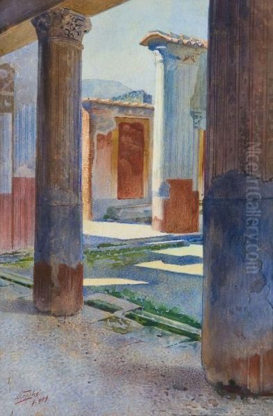 Pompei Oil Painting by Lorenzo Cecchi