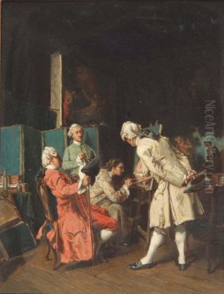 The Connoisseurs Oil Painting by Theodore Ceriez