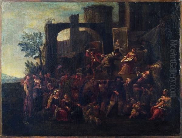 Teatro Stradale Oil Painting by Michelangelo Cerqouzzi