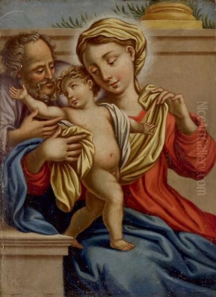 Die Heilige Familie Oil Painting by Giovanni Domenico Cerrini