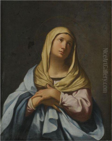 The Madonna In Prayer Oil Painting by Giovanni Domenico Cerrini