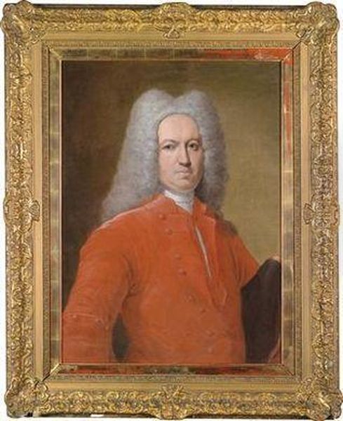 Portrait Of An Elegant Gentleman In A Full-bottomed Wig Oil Painting by Giacomo Ceruti (Il Pitocchetto)