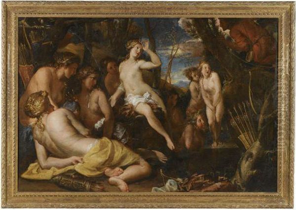 Diana And Actaeon Oil Painting by Federico Cervelli