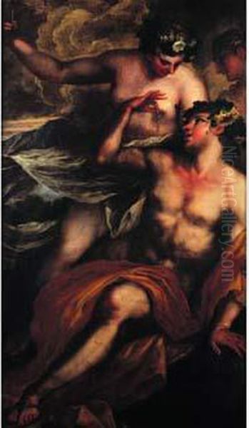 Bacchus Et Ariane Oil Painting by Federico Cervelli