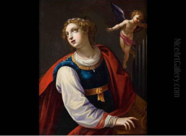 Santa Cecilia Oil Painting by Bernardino Cesari