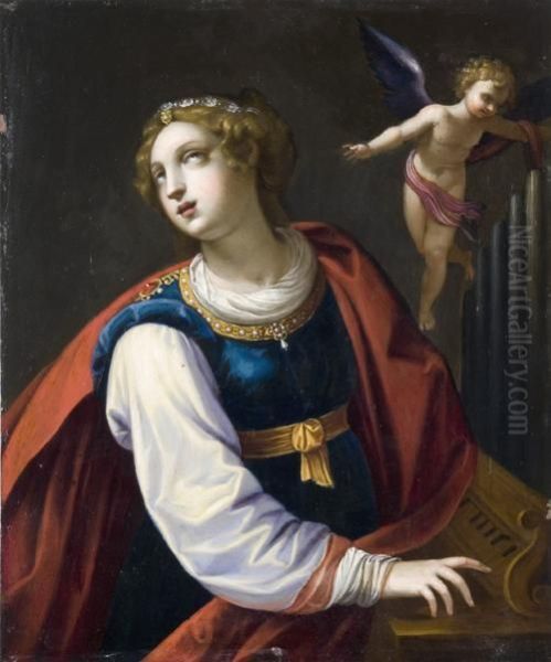 Santa Cecilia Oil Painting by Bernardino Cesari