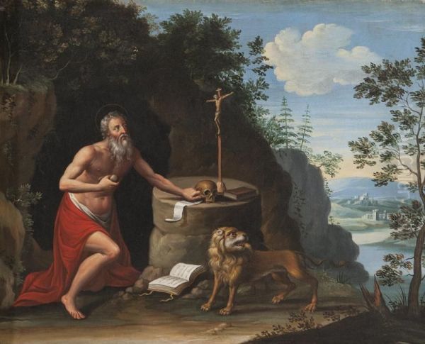 Saint Jerome Oil Painting by Giuseppe Cesari