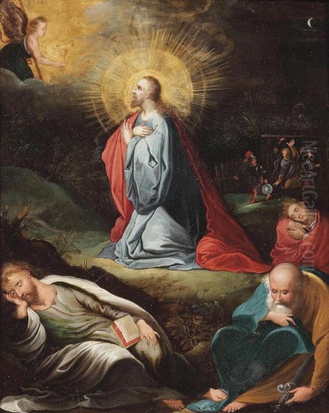 The Agony In The Garden Of Gethsemane Oil Painting by Giuseppe Cesari