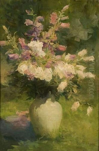 Bouquet De Fleurs. Oil Painting by Achille Theodore Cesbron