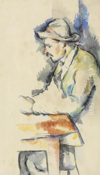 Joueur De Cartes by Paul Cezanne