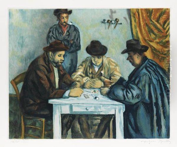 Les Joueur Des Cartes Oil Painting by Paul Cezanne