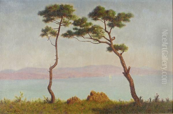 Paysage Mediterraneen Oil Painting by Maurice Chabas