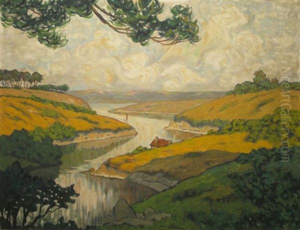 Riviere En Bretagne Oil Painting by Maurice Chabas