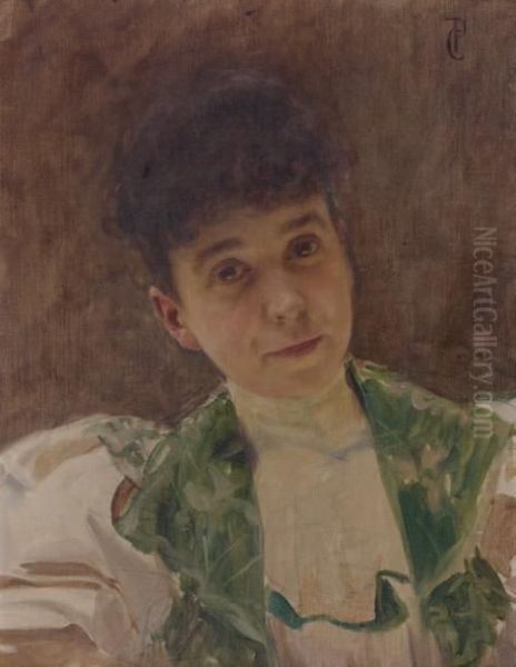 Portrait De Femme Oil Painting by Paul Chabas