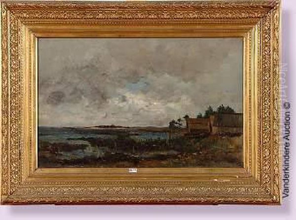 Paysage Aux Marais Oil Painting by Leonce Chabry