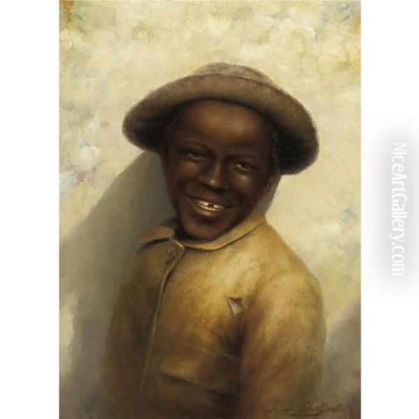 Smiling Boy Oil Painting by Jefferson David Chalfant