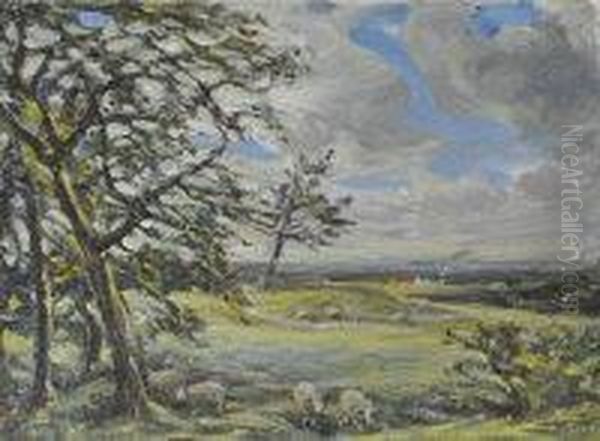 At Baberton, Midlothian Oil Painting by Hector Chalmers