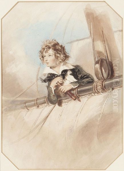 The Midshipman Oil Painting by Alfred-Edward Chalon