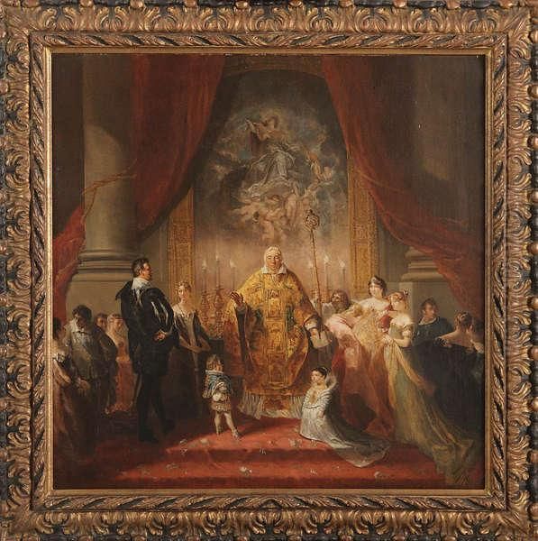 De Consecratie Van De Prinsen Oil Painting by Alfred-Edward Chalon