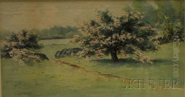 Trees In Bloom Oil Painting by Walter L. Chaloner