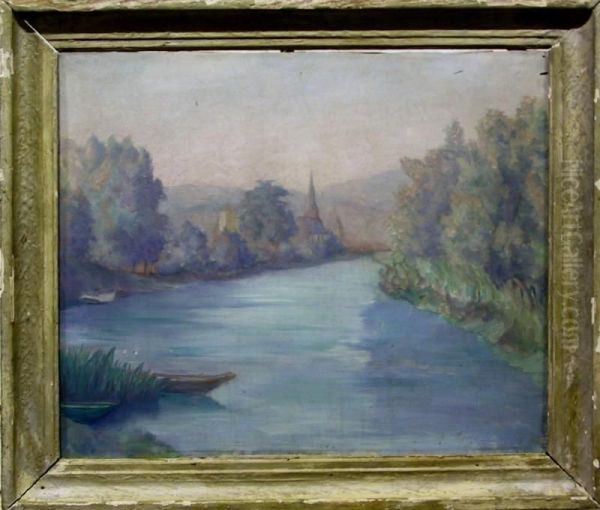 Ardeens Riviergezicht Oil Painting by Maurice Chaltin