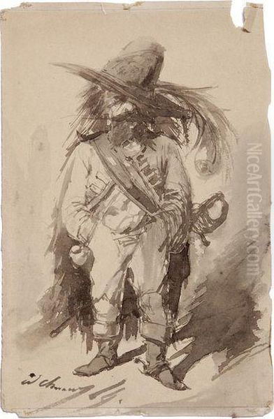 Un Bandit Calabrais Oil Painting by Amedee Charles Henri de Noe (Cham)