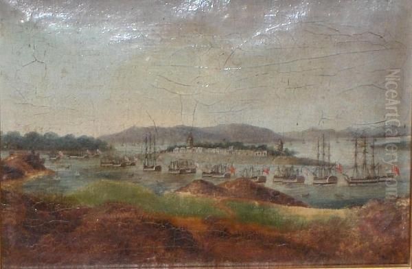 Canton Harbour Oil Painting by Henry, Lieutenant Chamberlain