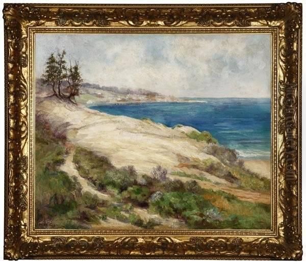 California Coastal Oil Painting by Ada Belle Champlin