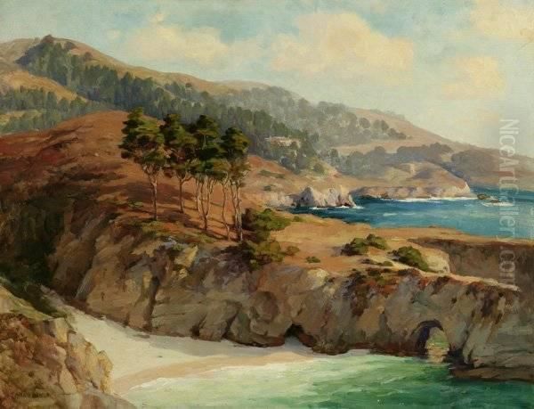 Carmel Coastal Oil Painting by Ada Belle Champlin