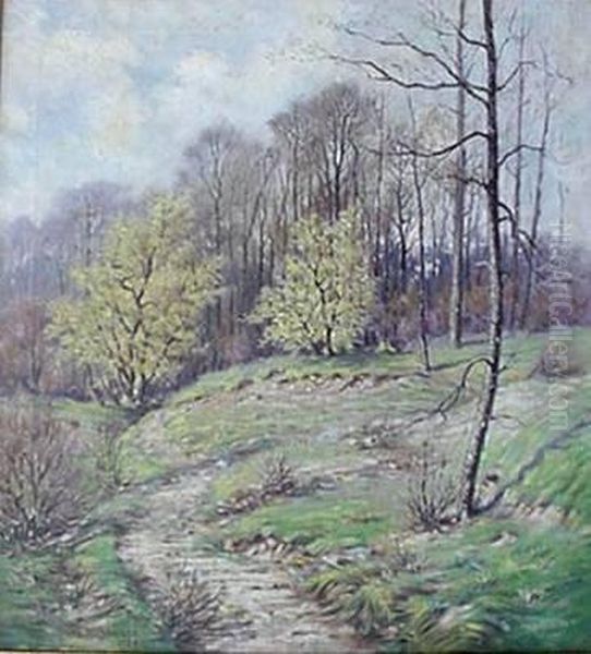 Spring Landscape Oil Painting by Digbee W. Chandler