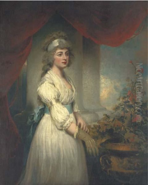 Portrait Of Lady Frances Herbert Oil Painting by John Westbrooke Chandler