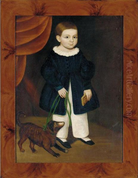 Portrait Of A Young Boy Oil Painting by Joseph Goodhue Chandler