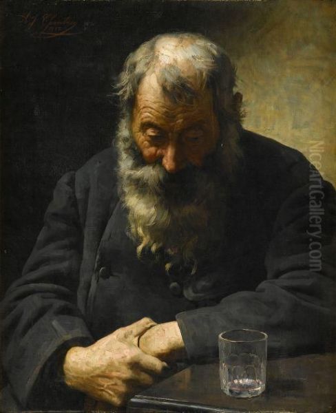 The Empty Glass Oil Painting by Alexandre Jacques Chantron