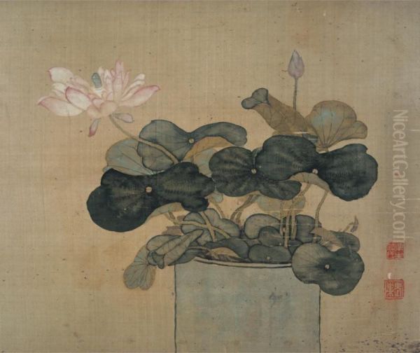 Modern Chinese Paintings From An Asian Private Collection
 

 
 
 

 
 Lotus Oil Painting by Ju Chao