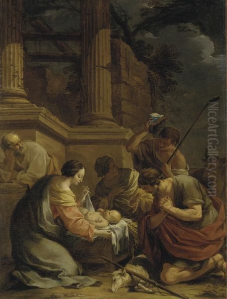 L'adoration Des Bergers Oil Painting by Nicolas Chaperon